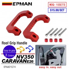 EPMAN Refit Drive Room Aluminum Armrest Grab Handle Car Door Armrest Handrail Cover Trim Fit for Nissan NV350 EPAA01G74